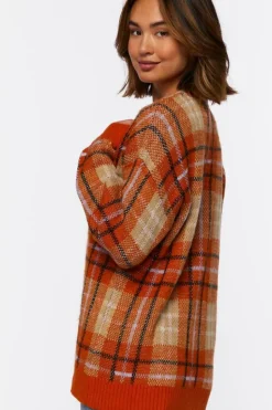 Plaid Cardigan Sweater