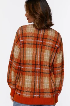 Plaid Cardigan Sweater