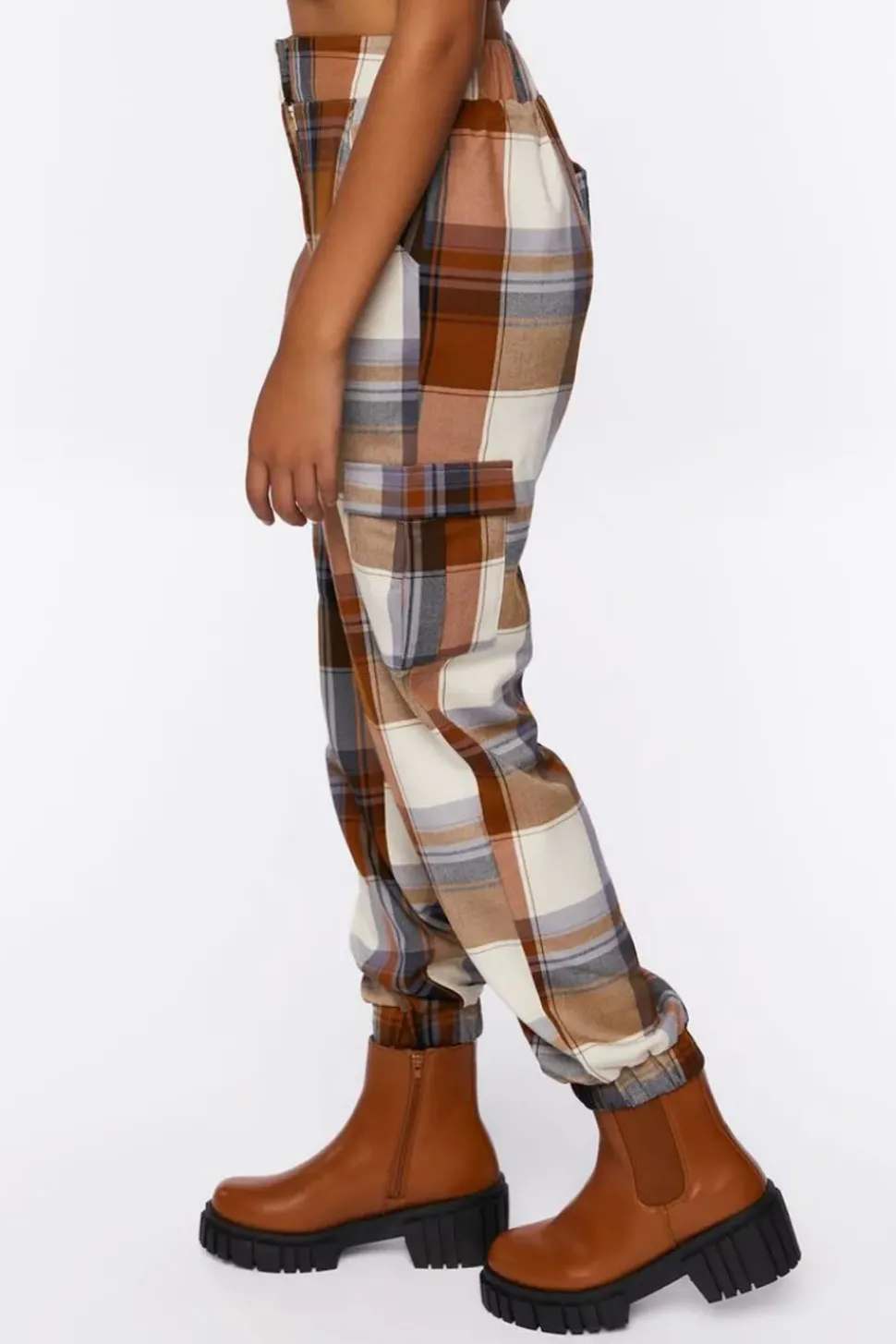 Plaid Cargo Joggers