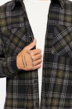 Plaid Combo Flannel Shirt