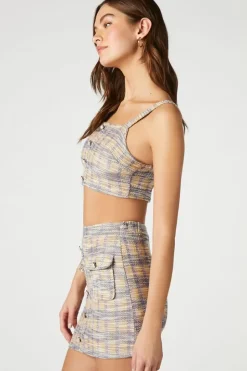 Plaid Crop Top & Skirt Set