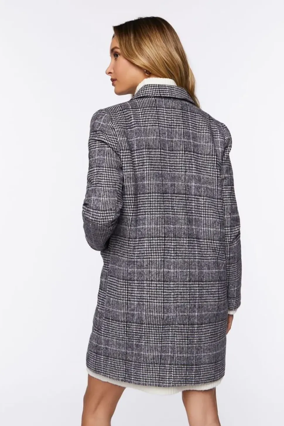 Plaid Double-Breasted Blazer