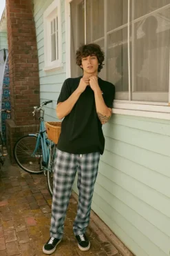 Plaid Drawstring Joggers