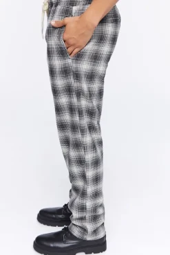 Plaid Drawstring Joggers