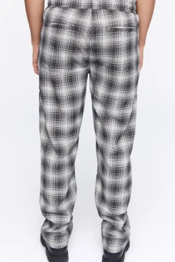 Plaid Drawstring Joggers
