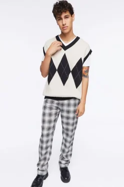 Plaid Drawstring Joggers
