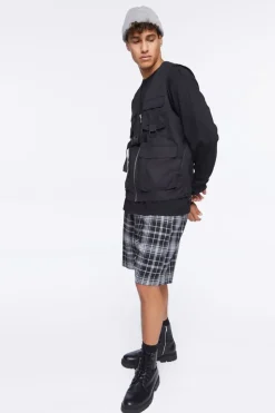 Plaid Drawstring Shorts