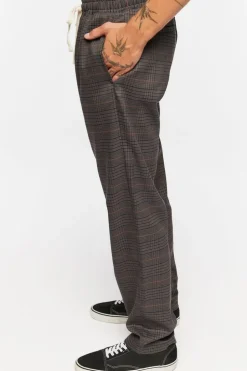Plaid Drawstring Trousers