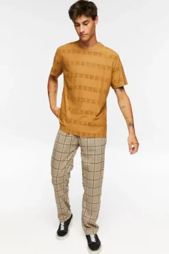 Plaid Drawstring Trousers