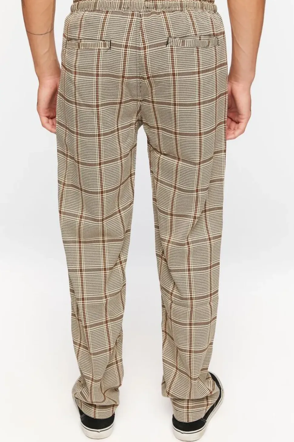 Plaid Drawstring Trousers