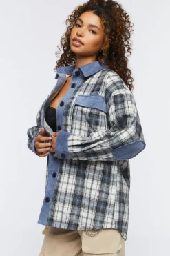 Plaid Drop-Sleeve Shacket