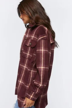 Plaid Drop-Sleeve Shacket