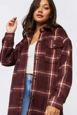 Plaid Drop-Sleeve Shacket