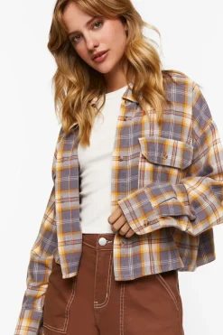 Plaid Drop-Sleeve Shirt