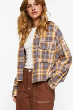 Plaid Drop-Sleeve Shirt