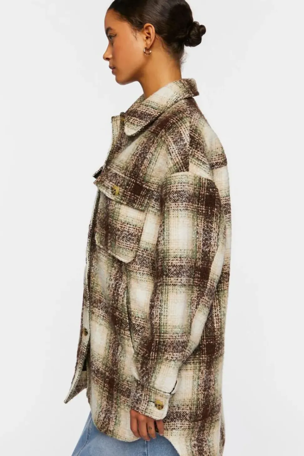 Plaid High-Low Shacket