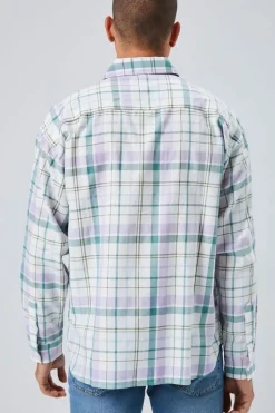 Plaid Linen-Blend Shirt
