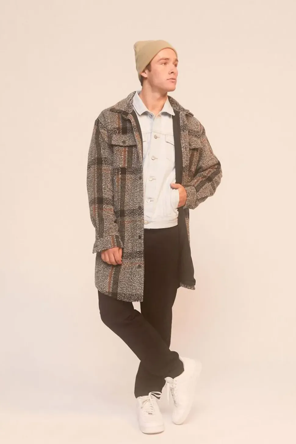 Plaid Longline Shacket