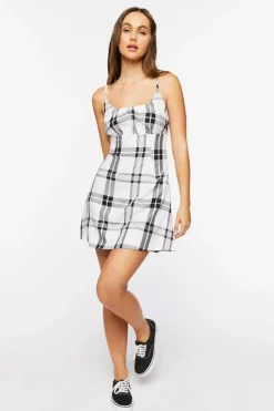 Plaid Mini Cami Dress