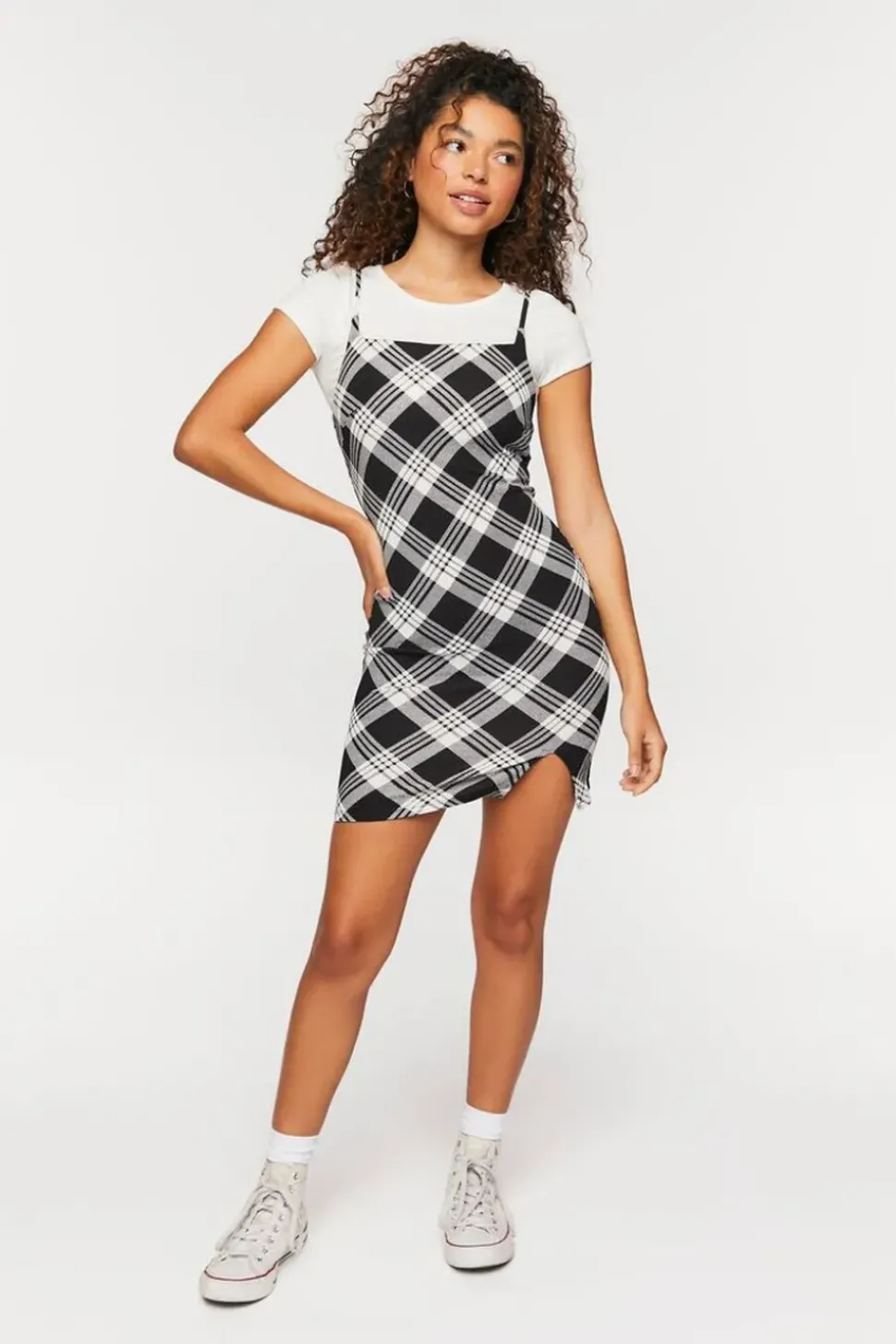 Plaid Mini Cami Dress