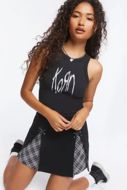 Plaid Pleated Mini Skirt