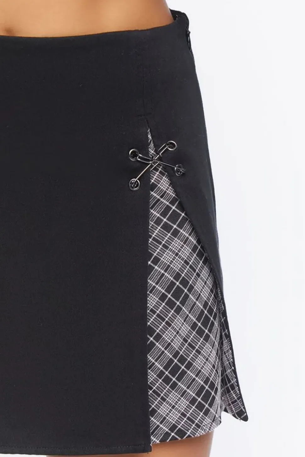 Plaid Pleated Mini Skirt