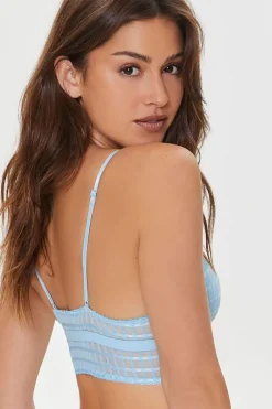 Plaid Sheer Mesh Bralette