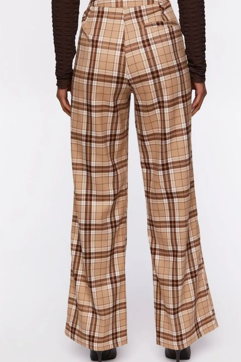 Plaid Straight-Leg Pants