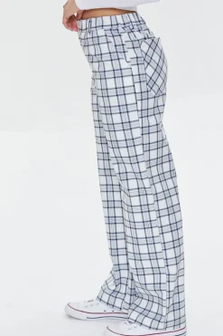 Plaid Wide-Leg Pants