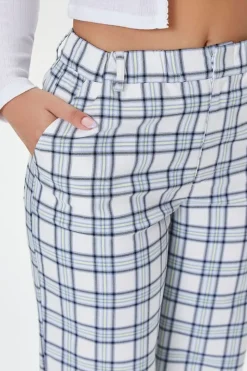Plaid Wide-Leg Pants