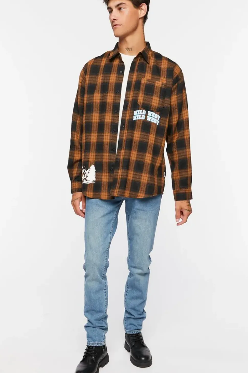 Plaid Wild West Graphic Shirt