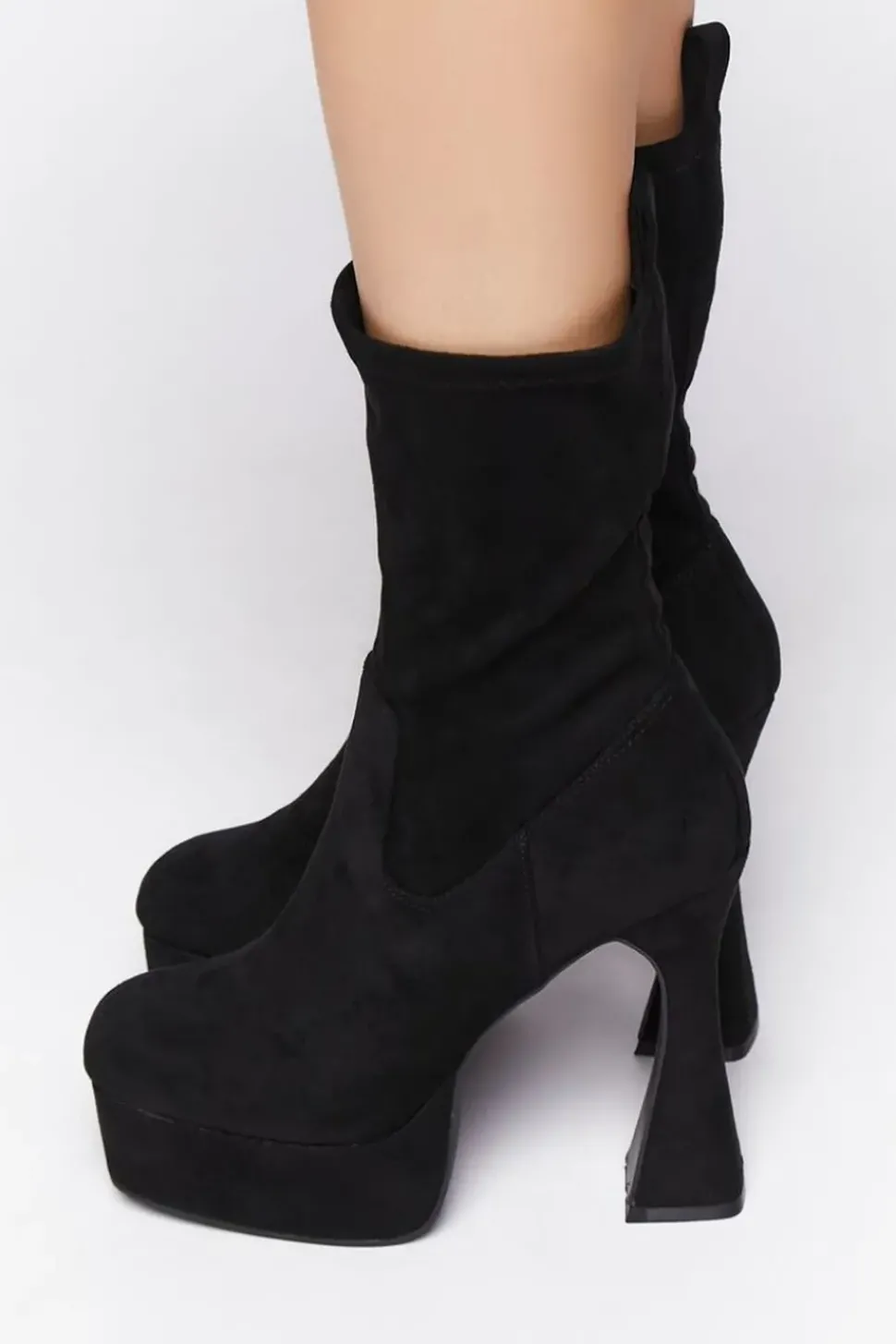 Platform Block Heel Booties