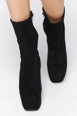 Platform Block Heel Booties