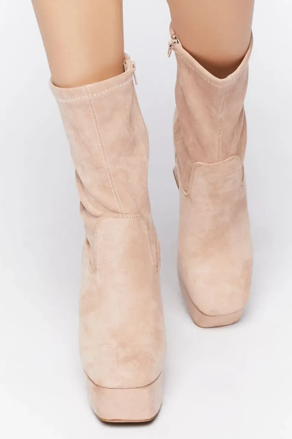 Platform Block Heel Booties
