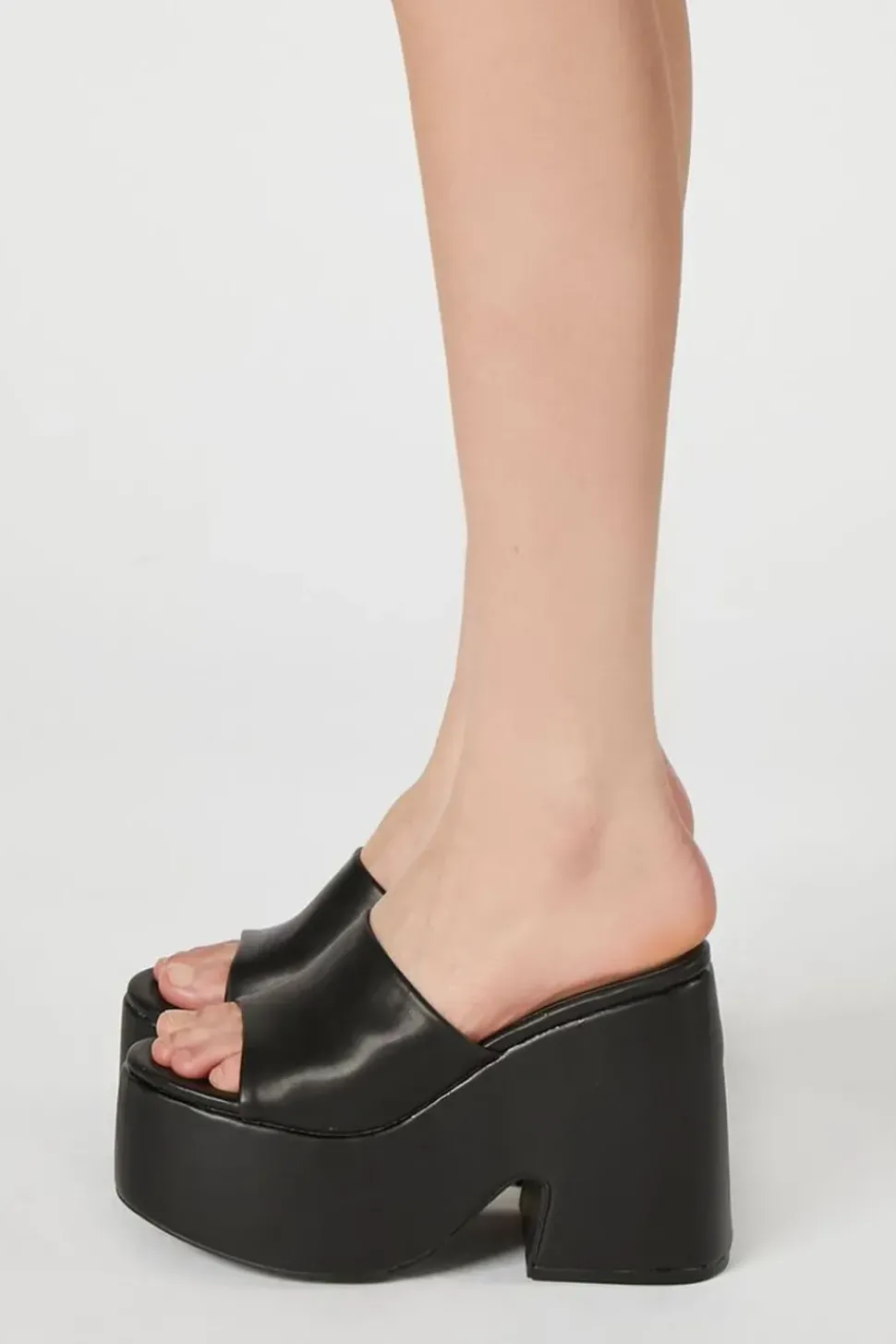 Platform Open-Toe Block Heels