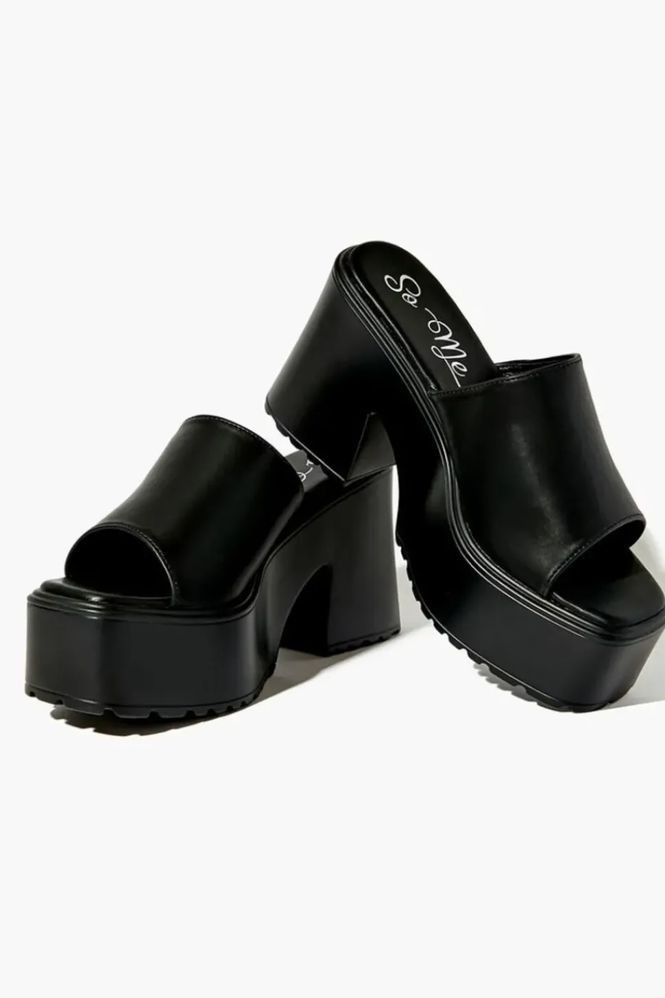 Platform Open-Toe Block Heels