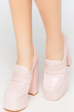 Platform Penny Loafer Pumps