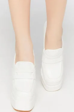Platform Penny Loafer Pumps