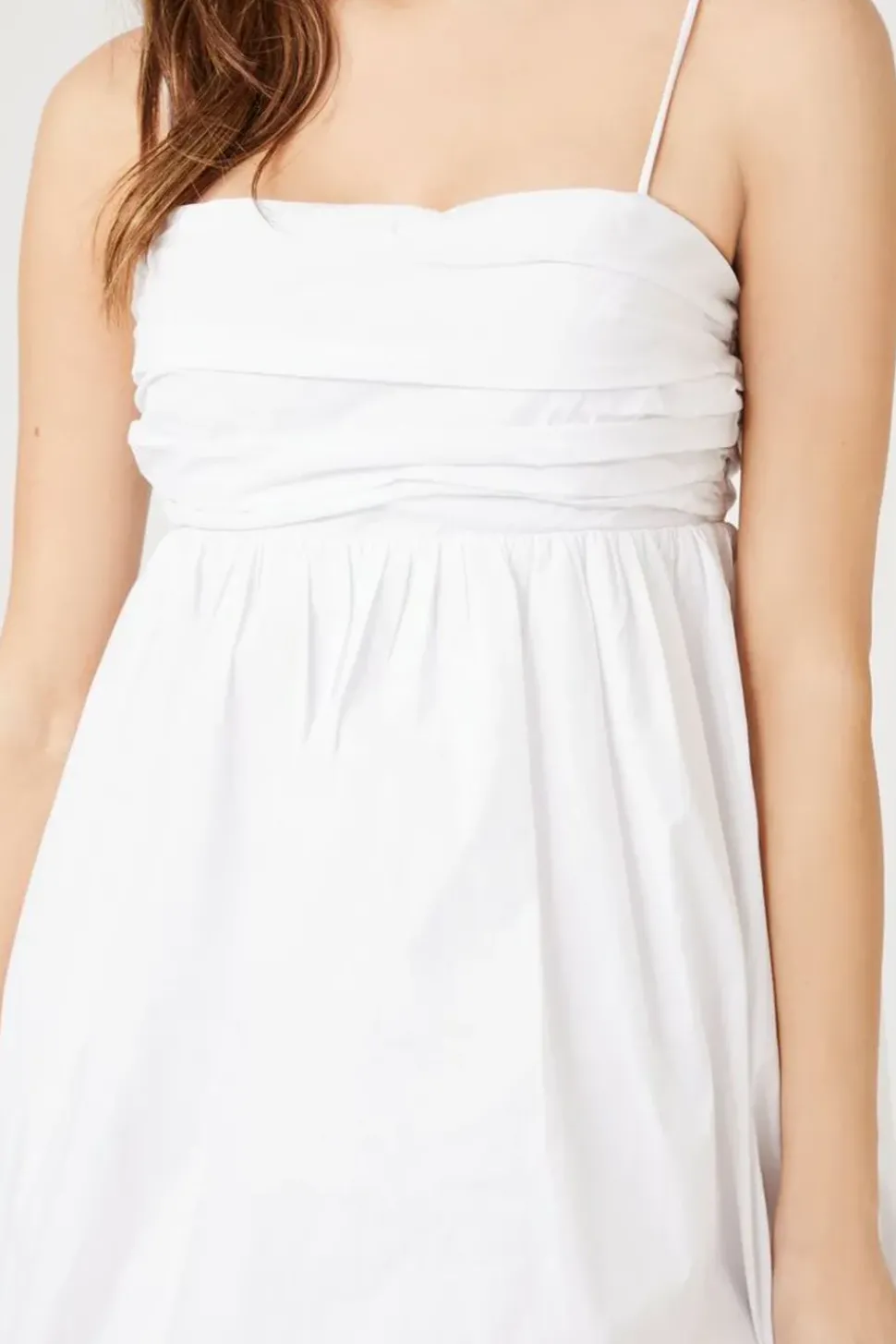 Pleated Bubble-Hem Mini Dress