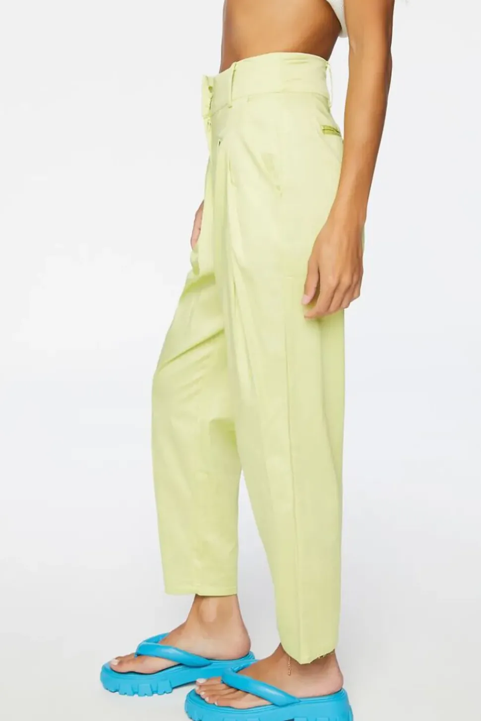 Pleated High-Rise Pants