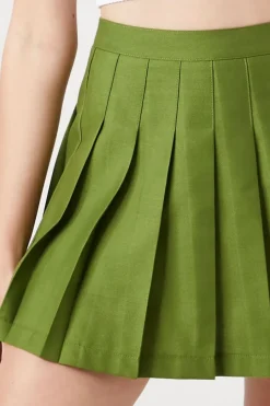 Pleated Mini Skirt