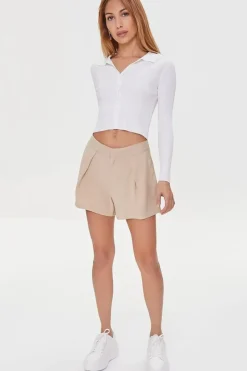 Pleated Relaxed-Fit Shorts