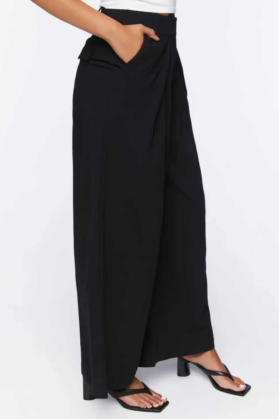 Pleated Wide-Leg Pants