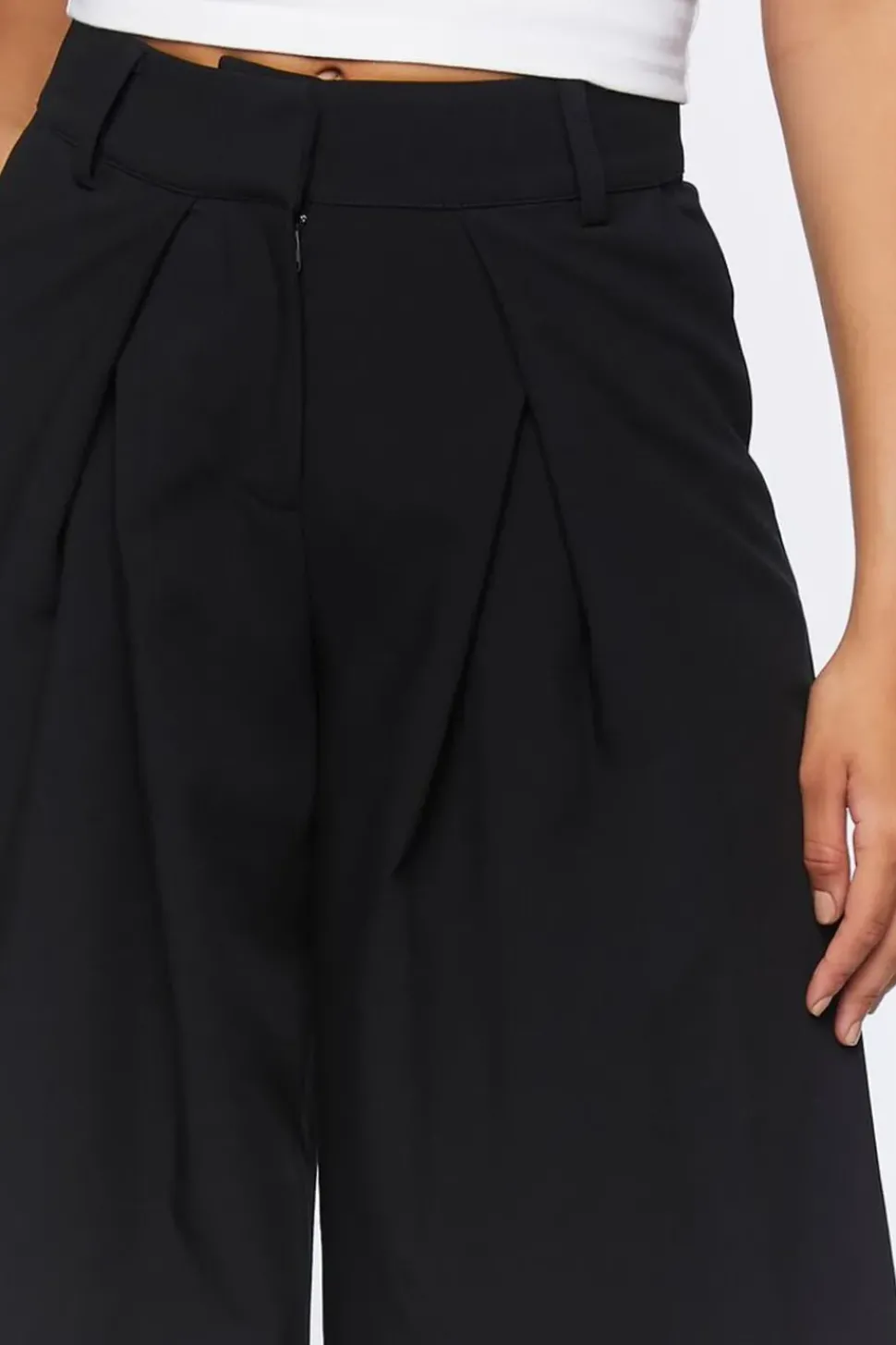 Pleated Wide-Leg Pants
