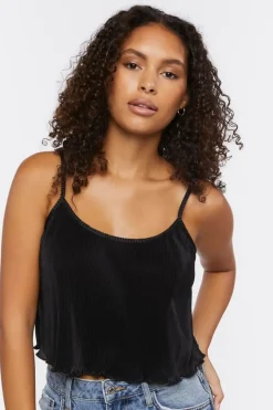 Plisse Cami Crop Top