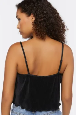 Plisse Cami Crop Top