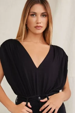Plunge-Back Chain Bodysuit