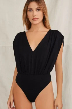 Plunge-Back Chain Bodysuit