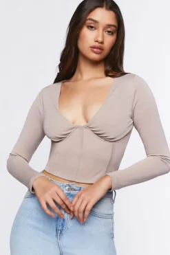 Plunging Bustier Crop Top