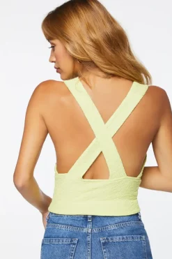Plunging Crisscross Crop Top